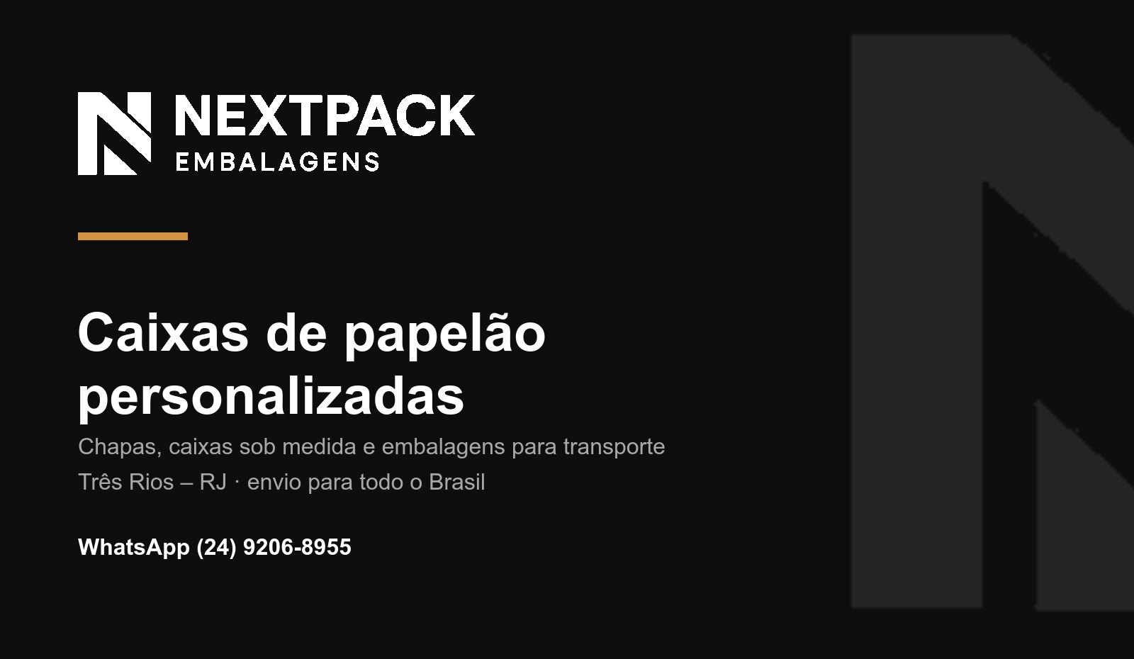 Next Pack Embalagens — embalagens de papelão sob medida: proteja, valorize e destaque seu produto